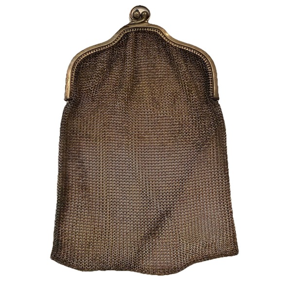 Antique Victorian Silver Metal Mesh Chainmail Clutch‎ Hand Bag Purse 6" x 8" - Picture 1 of 6